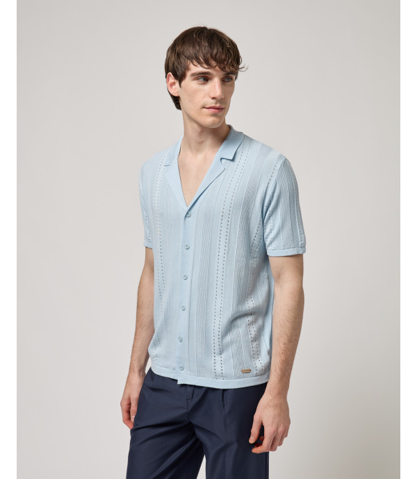 Camicia in maglia con trasparenze