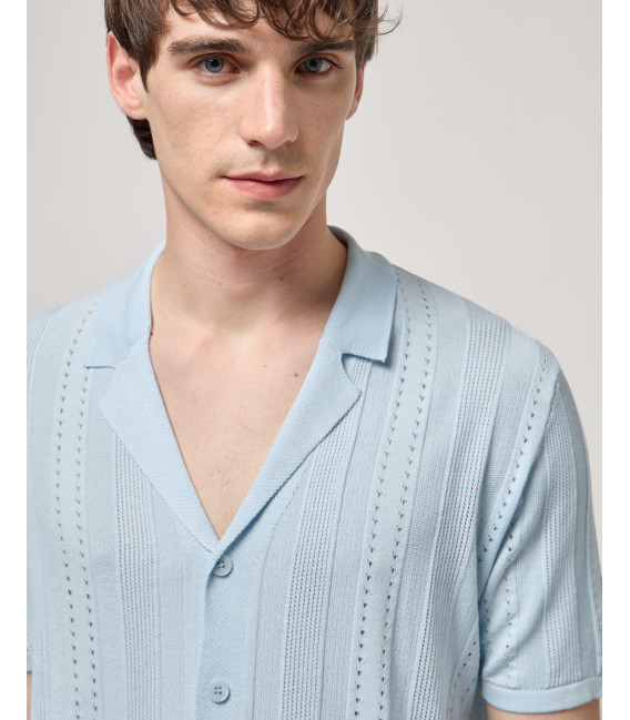 Camicia in maglia con trasparenze