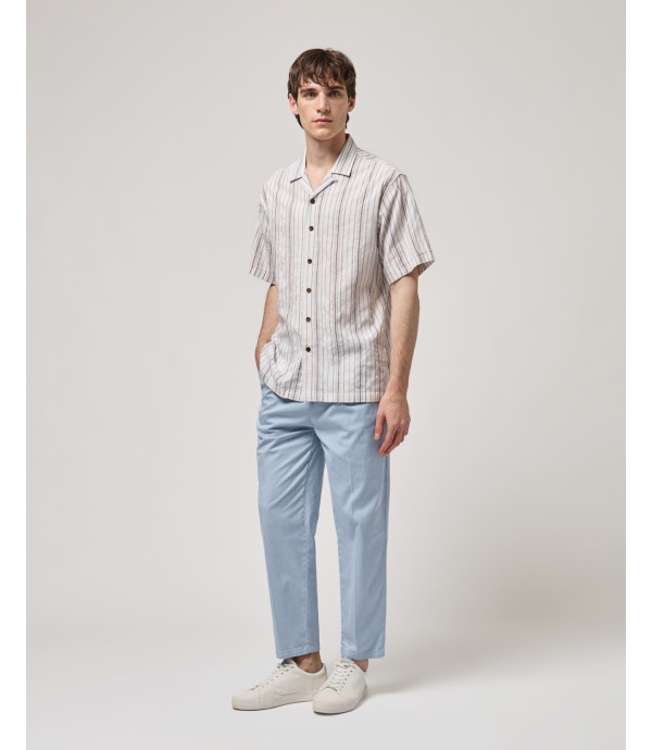 Short-sleeve striped shirt