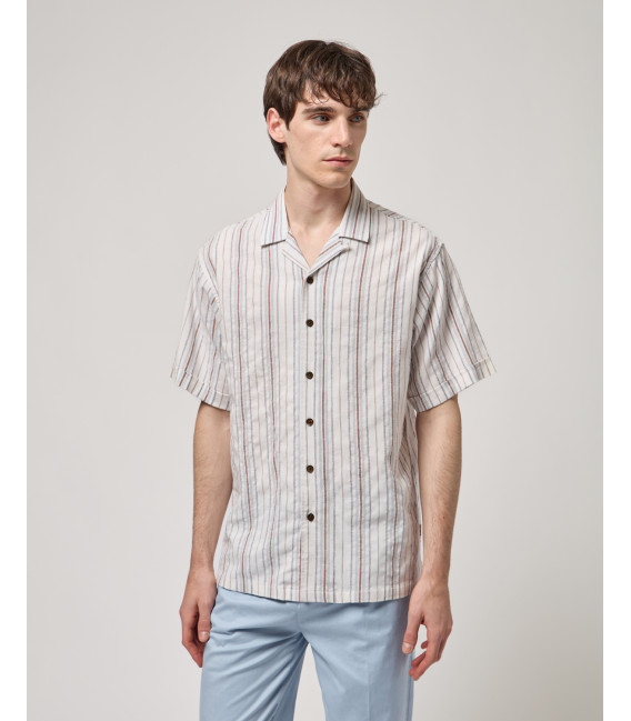 Camicia manica corta a righe