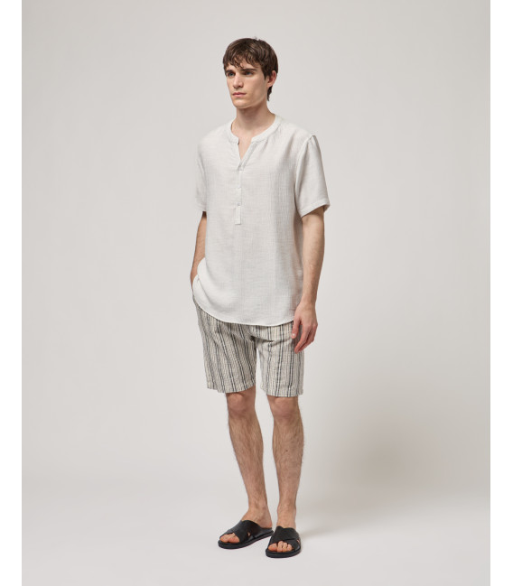 Striped bermuda shorts