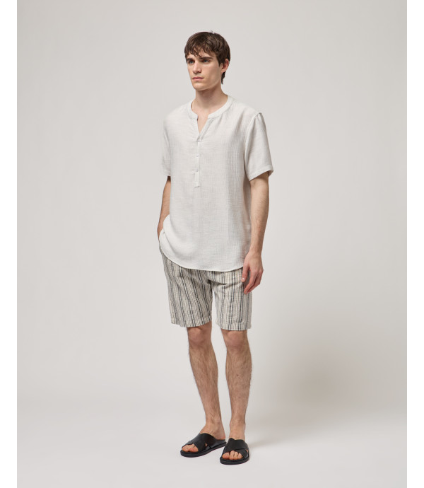 Striped bermuda shorts