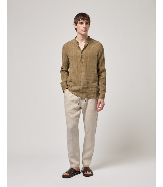 Camicia con collo alla coreana