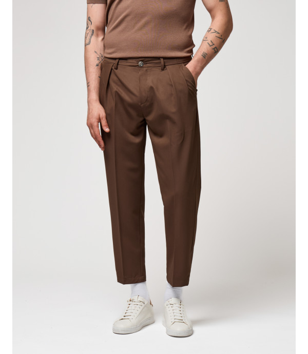 Pantaloni relaxed fit con pinces