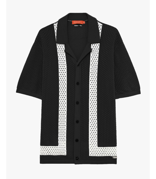 Openwork knit shirt