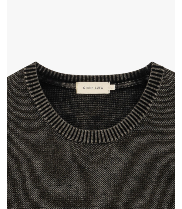 Used effect cotton sweater