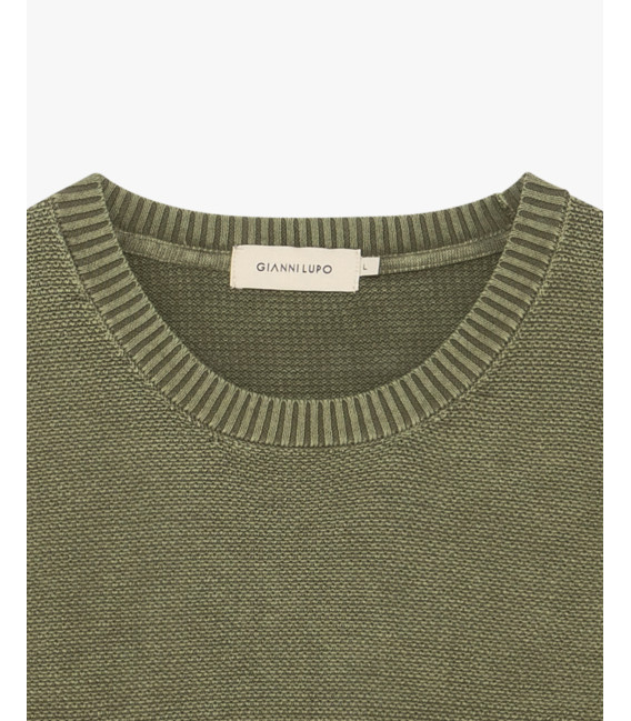 Used effect cotton sweater