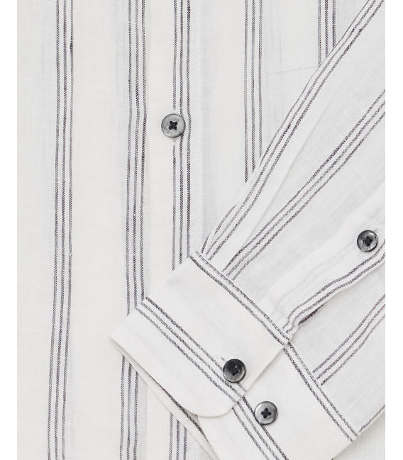 Camicia a righe in lino