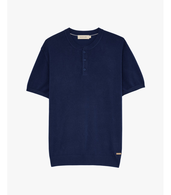 Polo in maglia collo coreano