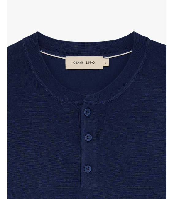 Polo in maglia collo coreano