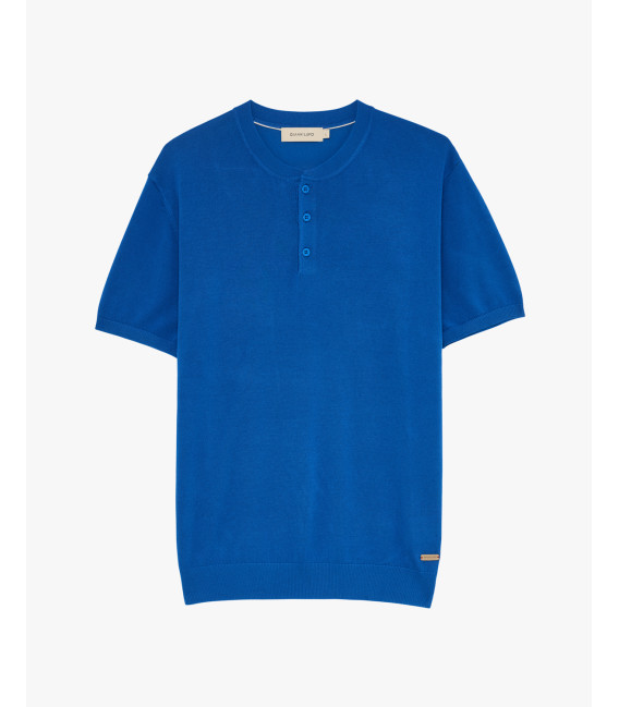 Polo in maglia collo coreano