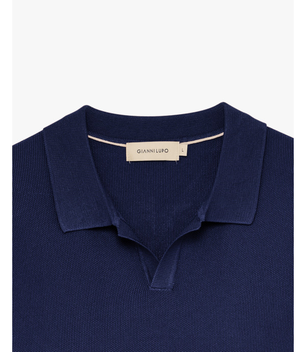 Knitted polo shirt