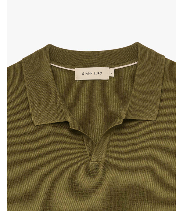 Knitted polo shirt