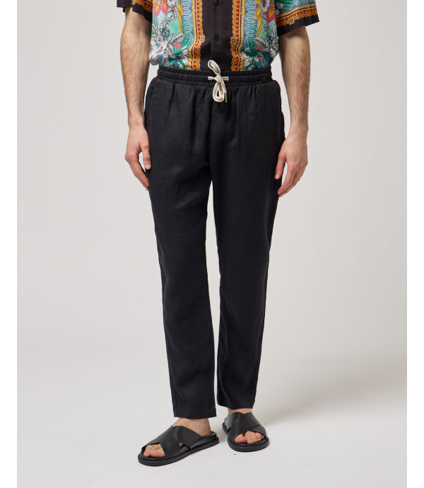 Linen drawstring trousers