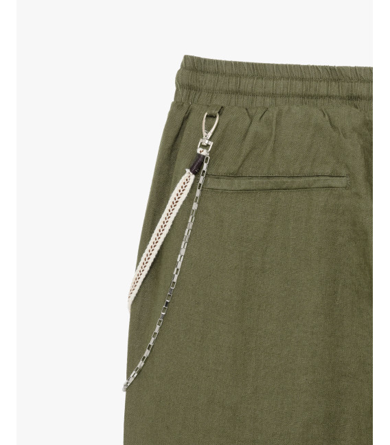 Linen drawstring trousers