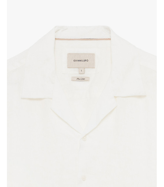 Camicia a maniche corte in lino