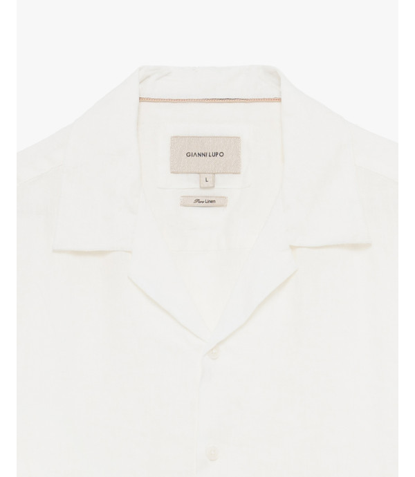 Camicia a maniche corte in lino