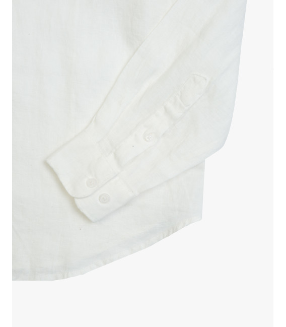 Camicia serafino in lino