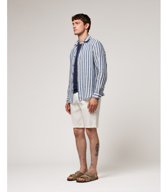 Bermuda chinos in lino