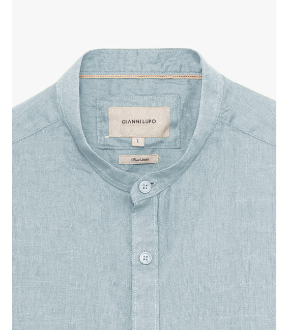 Camicia in lino collo coreano