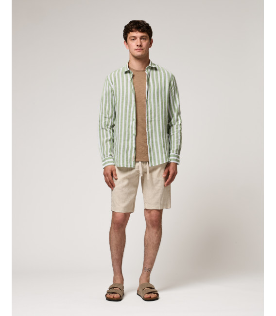 Bermuda in lino con laccio