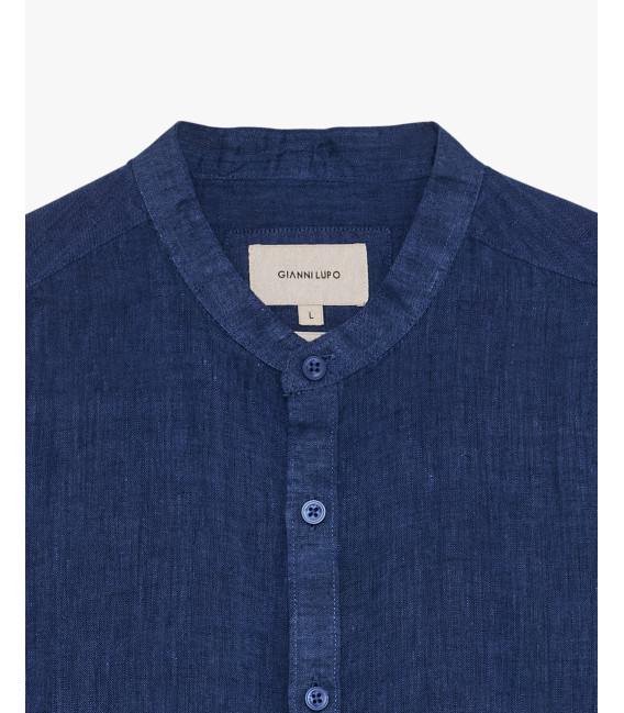 Camicia coreana in lino premium