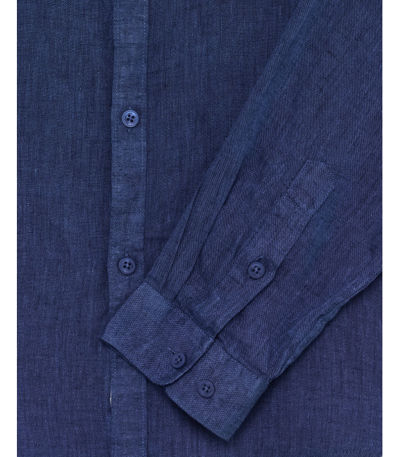 Camicia coreana in lino premium