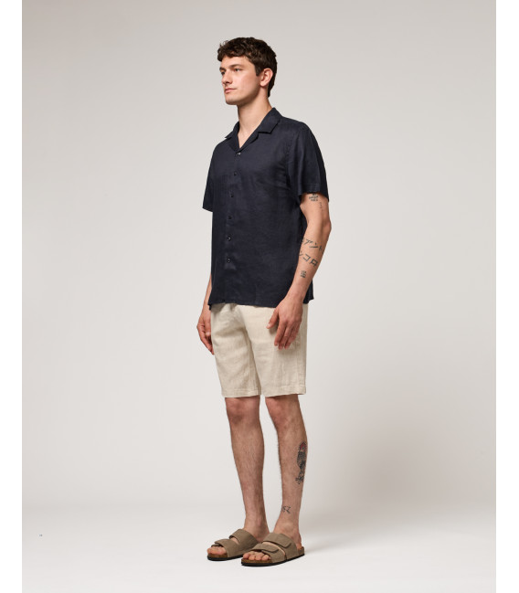 Camicia a maniche corte in lino