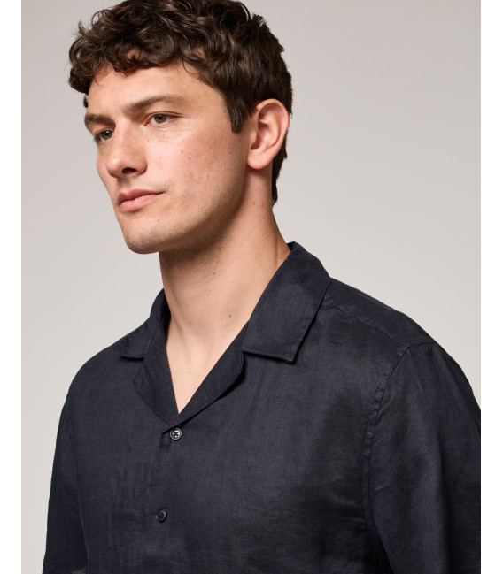 Camicia a maniche corte in lino