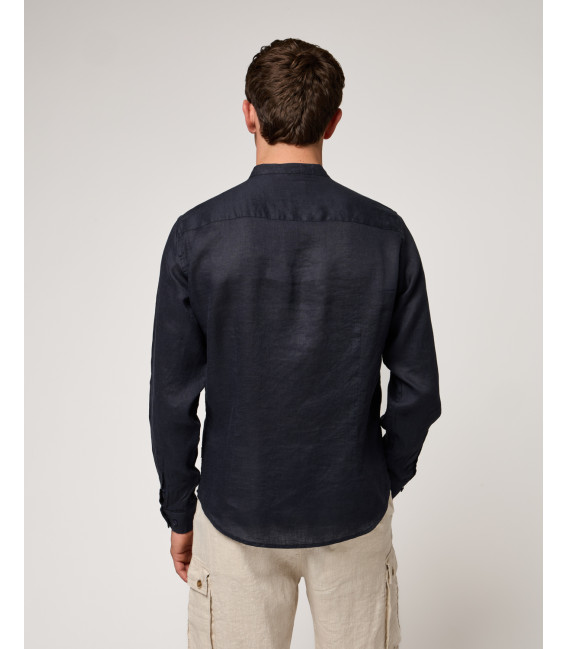 Camicia in lino collo coreano