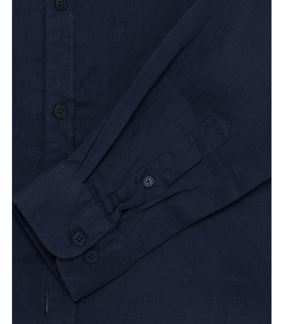 Camicia in lino collo coreano