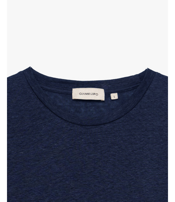 T-shirt in lino relaxed fit