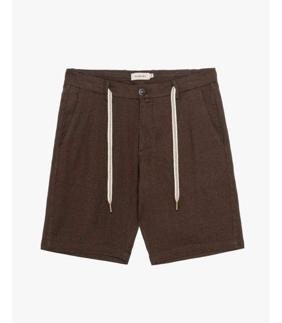 Linen shorts with drawstring