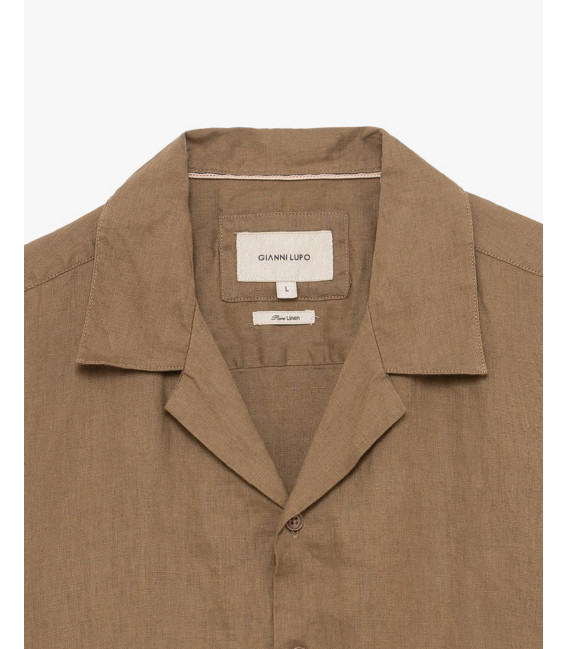 Camicia a maniche corte in lino