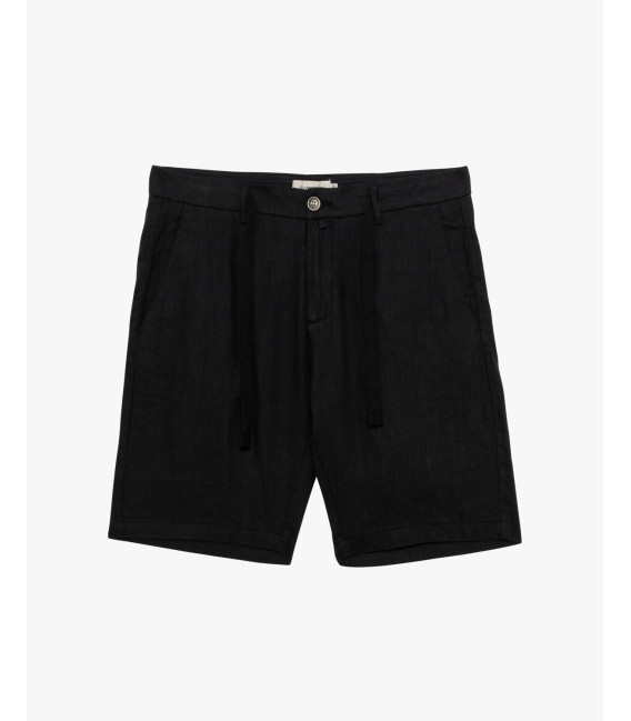 Linen shorts with drawstring