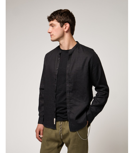 Camicia in lino collo coreano