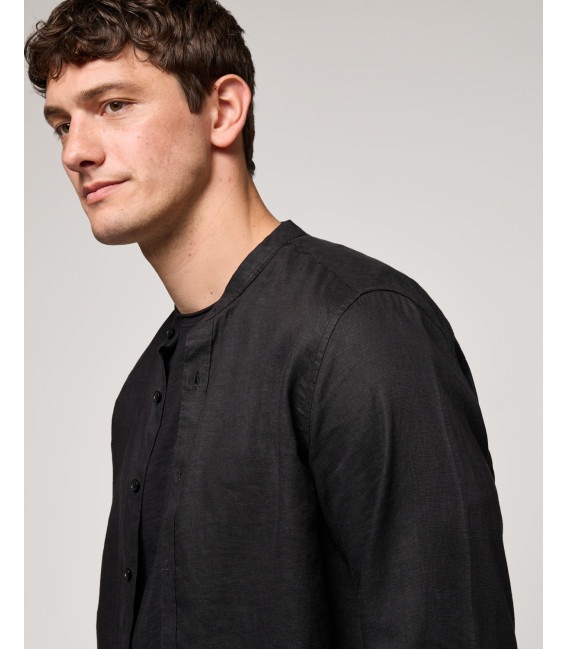 Camicia in lino collo coreano