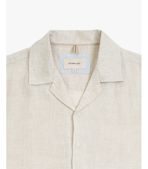 Camicia a maniche corte in lino
