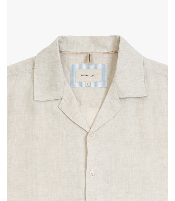 Camicia a maniche corte in lino
