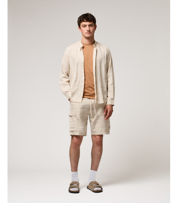 Camicia in lino collo coreano