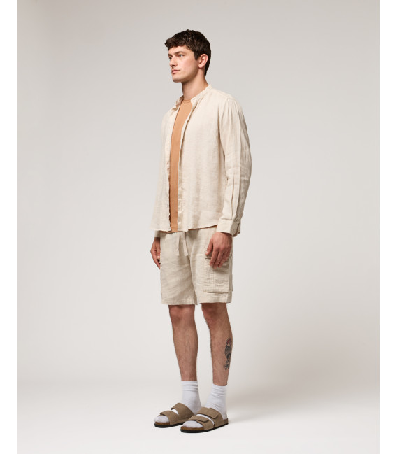 Camicia in lino collo coreano