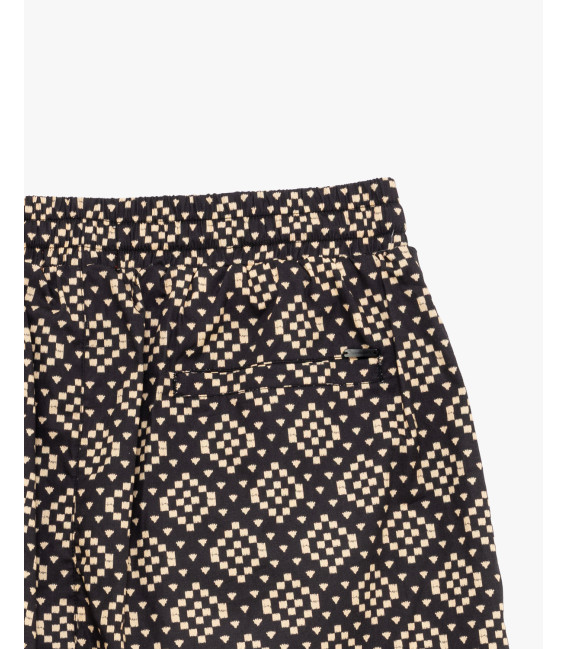 Bermuda shorts with geometric pattern