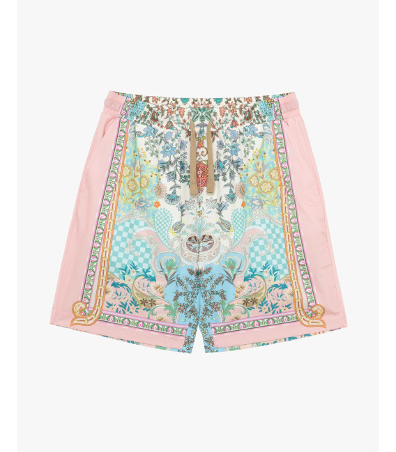 Bermuda shorts with geometric pattern