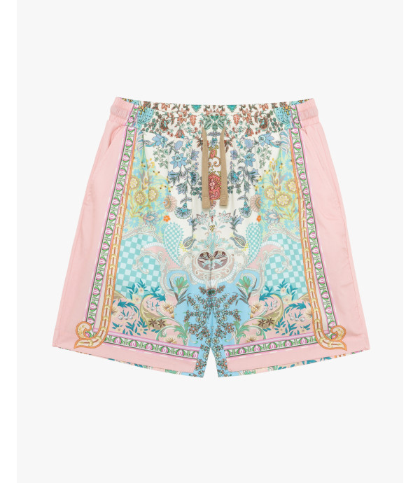 Bermuda shorts with geometric pattern