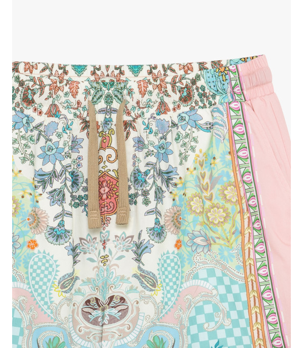 Bermuda shorts with geometric pattern
