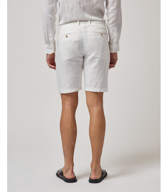 Linen shorts with drawstring