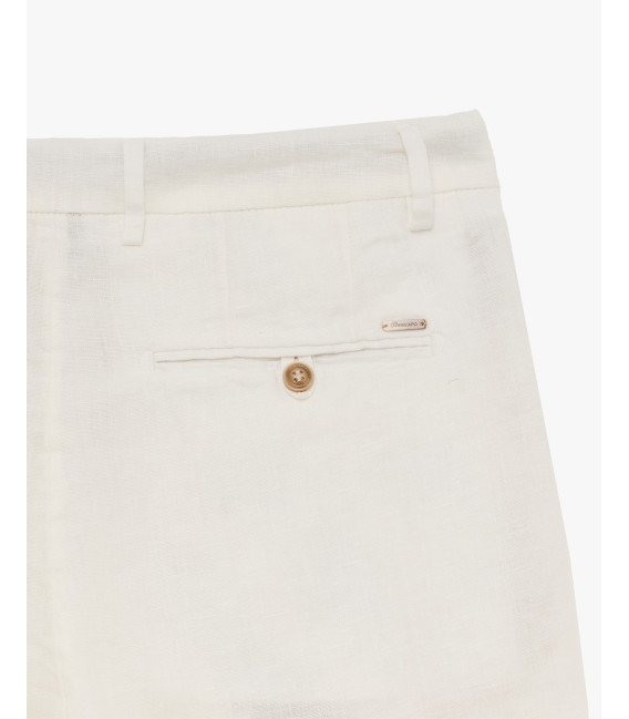 Linen shorts with drawstring