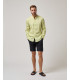 Mandarin collar linen shirt