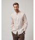 Mandarin collar linen shirt