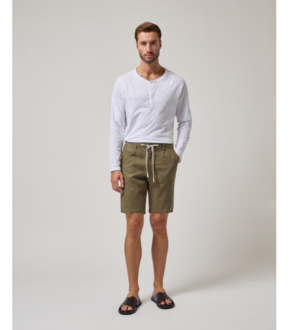 Bermuda chinos in lino